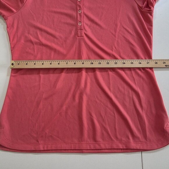 Nike Golf Polo Tour Performance Golf Polo Womens L Pink Dri Fit SS Stretch Sport - Picture 6 of 13